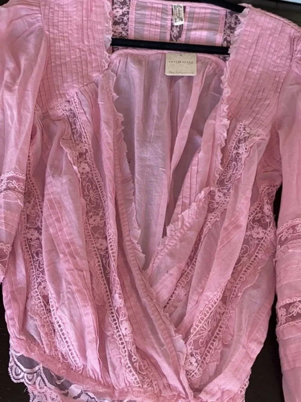 Free People Eloise Bodysuit Size Medium NWT Pink